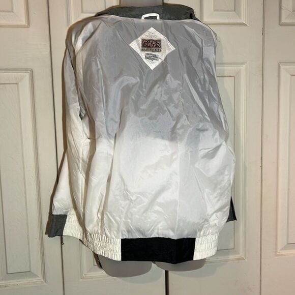 Vintage Ville Franche 1990s Colorblock Windbreaker Jacket Animal Print M - Picture 15 of 16